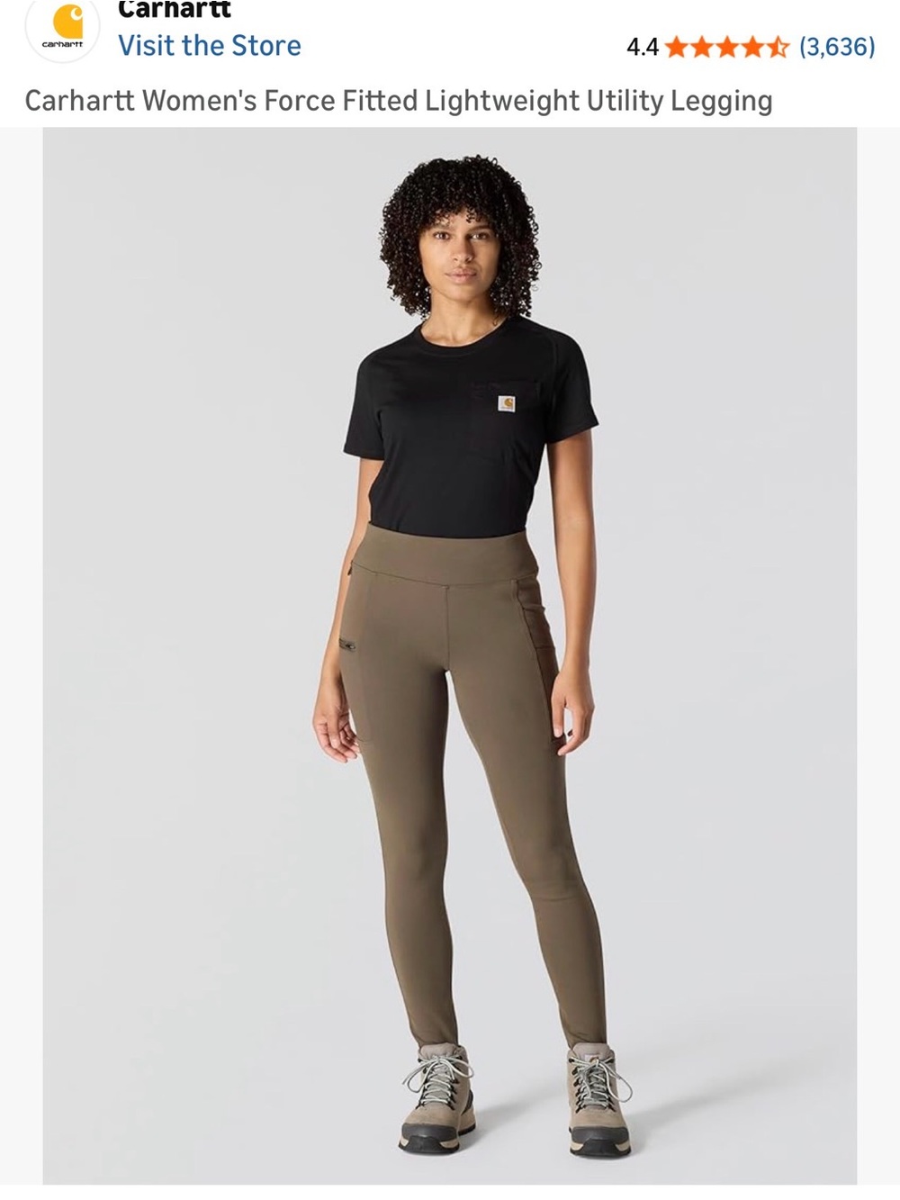 Carhartt Brownish green military color Utility Work Pants with Side Zip Pocket - Picture 10 of 13